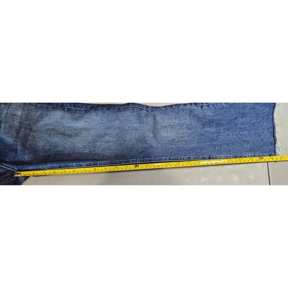 Mother Womens 25 The Triple Stack Insider Crop Belted Jeans Raw Hem Chick‎ Flick - Picture 12 of 16